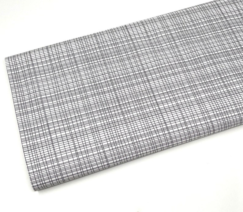 Black Cross Hatch Fabric Quilt Backing Fabric by the Yard Etsy