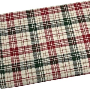 Holiday Plaid Fabric by the Yard, Christmas Print, Quilting Cotton .