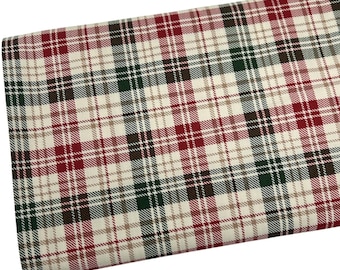 Holiday Plaid Fabric by the Yard, Christmas Print, Quilting Cotton .