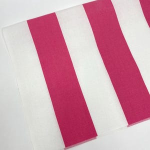 End of the Bolt 17&quot; by 42&quot; Pink and White Stripe Fabric, Prewashed Quilting Fabric, Apparel, 100% Cotton