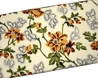 Vintage Floral Fabric by the Yard, Savonnerie for Moda 21632, Quilting Cotton