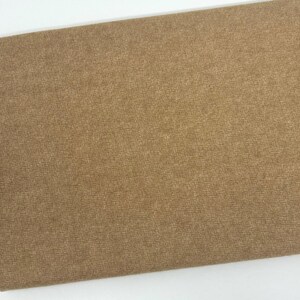 May include: A rectangular piece of fabric in a solid tan color with a fine, uniform, and slightly textured weave pattern. The material displays a consistent earthy brown tone across its entire surface, showing a dense and tightly woven textile structure.