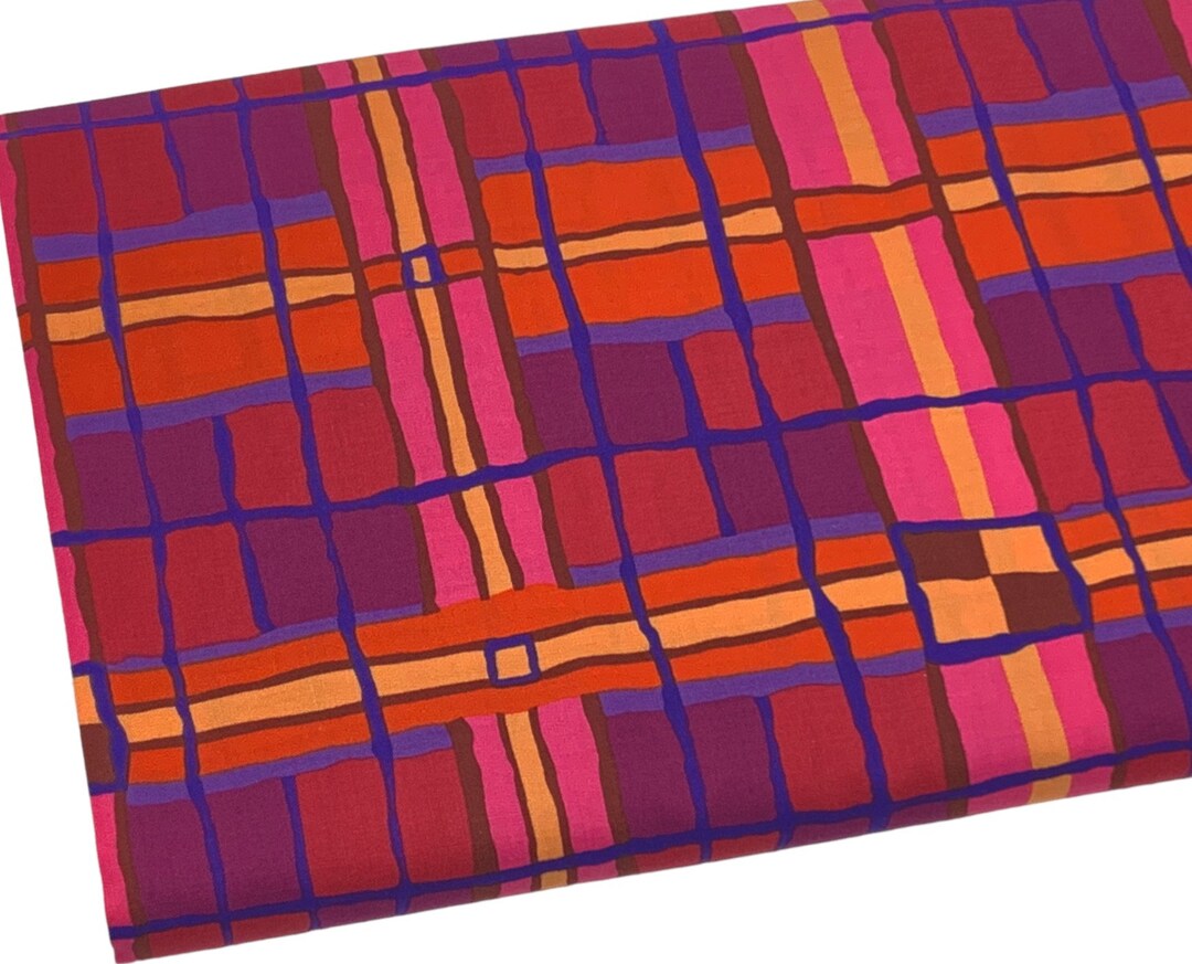 Pink Checkmate Fabric by Brandon Mably for Kaffe Fassett Collective ...