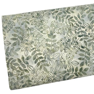 Green Leaves Batik Fabric, GWatercolor Vintage Print, Fabric by the yard, Quilting, Apparel, 100% Cotton