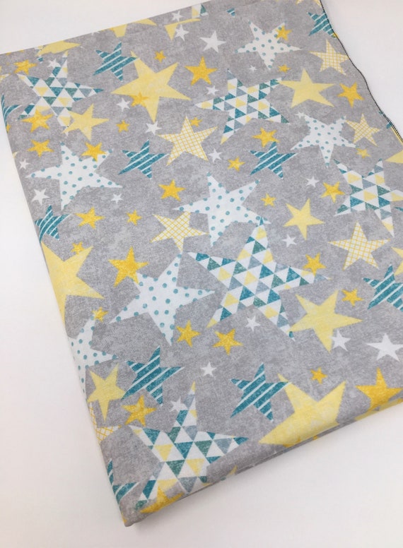 Small Stars Patchwork Quilting and Craft Star Fabric,100/% Cotton FREE UK P/&P