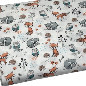 Charming Woodland Animals Fabric by Fabric Editions, Fabric by the yard, Fat Quarter, Quilting, Apparel, 100% Cotton B5-10