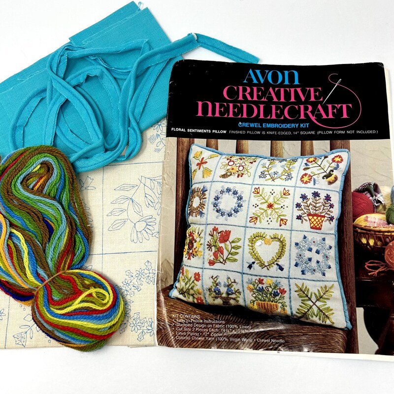 Embroidery Kit Pillow - Etsy