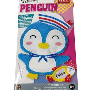 Penguin Sewing Kit, Animal DIY for Kids, Stuffed Toy