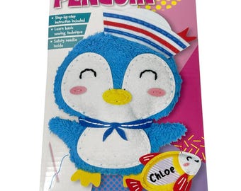 Penguin Sewing Kit, Animal DIY for Kids, Stuffed Toy