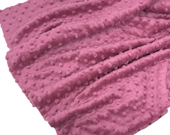 End of the Bolt 24"x 60" Purple Cuddle Dimple Minky, Soft Shannon Faux Fur Blanket Fabric