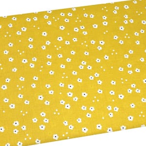 Mini Yellow Floral Fabric, Tiny Flowers, Fabric by the yard, Fat Quarter, Quilting, Apparel, 100% Cotton, P1-26