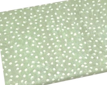 Sage Soft Spots Fabric by the Bolt, Polka Dots, Green Quilting Cotton R7.9