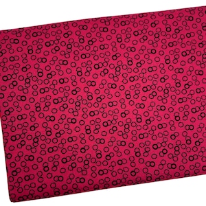 Black Spots on Raspberry Pink Fabric by Richlin Fabrics, Polka Dots ...