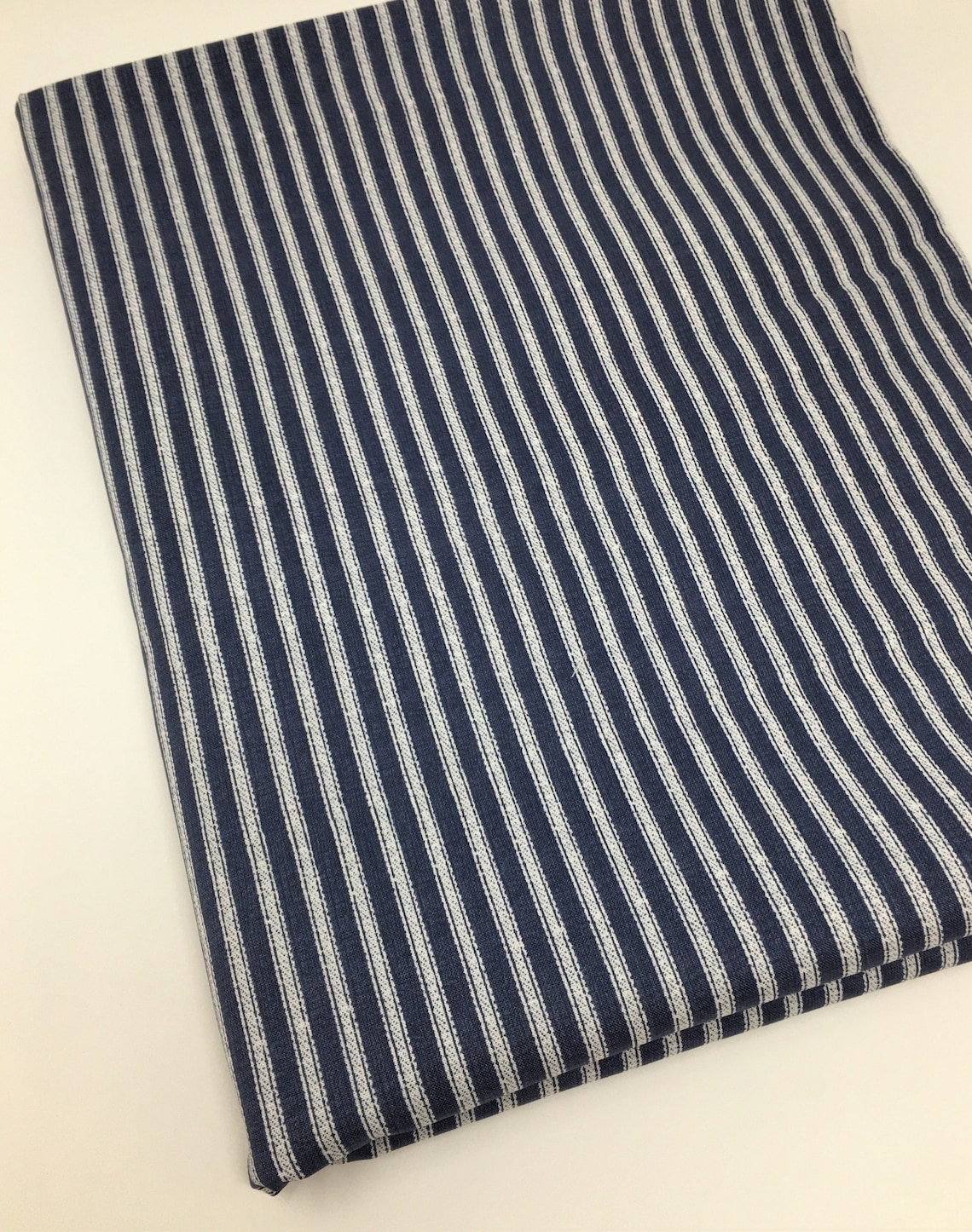 Navy Nautical Stripe Fabric Fabric by the yard Fat Quarter | Etsy