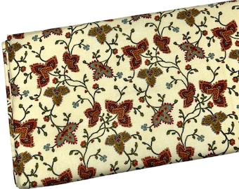 Jacobean Floral Fabric by the Yard, Sonnet Collection for Moda, Rare Quilting Cotton