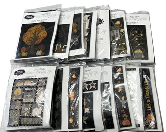 Live a Thankful Life Complete Quilt Set, Primitive Gathering, Fall Wool Applique Kit