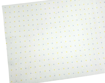 Remnant 31"x 36" Pastel Tiny Dots Flannel Fabric, Apparel Cotton
