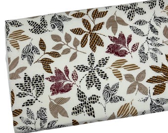 Textured Leaves Fabric by the Yard, Quilt Backing, Quilting Cotton