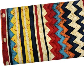 Rare Stripes Fabric, Pow-wow Kilim by Alexander Henry 2013, Fabric by the yard, Quilting Cotton
