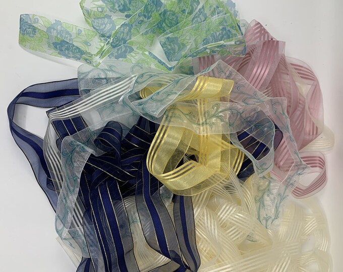 Scrap Ribbon Grab Bag, 34 Yards of Assorted Ribbons and Trims, DIY ...