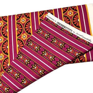 Floral Stipes Fabric, Sunset Paisley by Stephanie Dawn Queensbury, Robert Kaufman Fabric by the yard, Quilting, Apparel, 100% Cotton