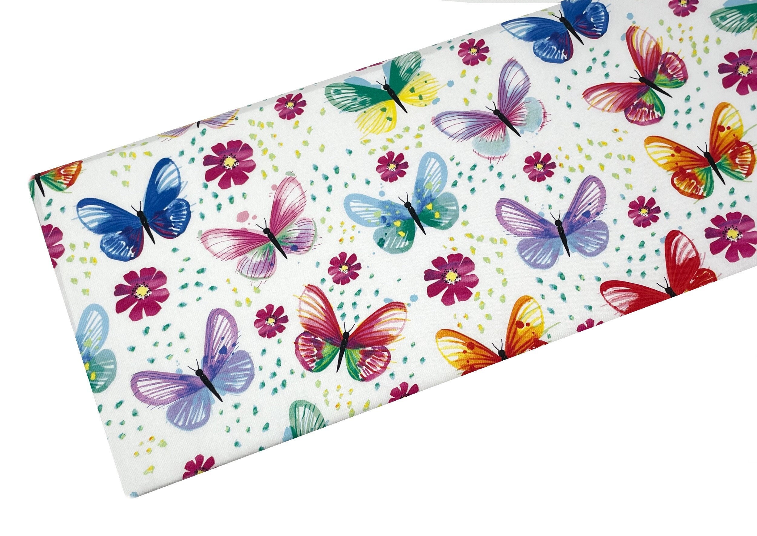 Watercolor Butterfly Fabric, Fabric by the yard, Fat Quarter, Quiltin…