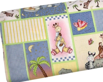 Baby Animals Patchwork Fabric by the Yard, Spring Creative, Sweet Dreams Patch, Quilting Cotton B5-27
