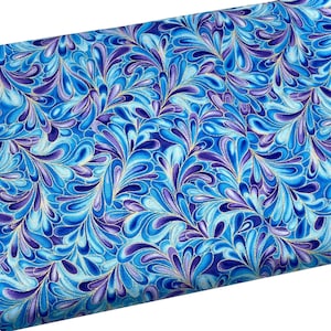 Purple Blue Gold Abstract Fabric by Hi-Fashion Fabrics, Fabric by the yard, Fat Quarter, Quilting, Apparel, 100% Cotton, R3-14