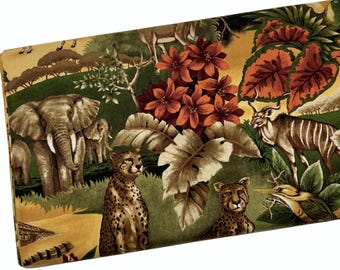 Wild African Safari Fabric by the Yard, Native Arts 8633 by Robert Kaufman, Rare Quilting Cotton