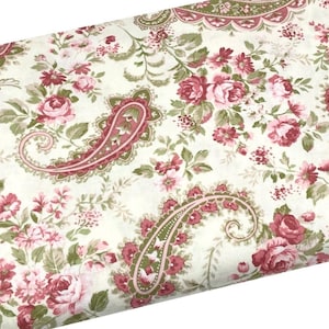 Paisley Rose Melon - Crystal Manning - PER QUARTER METRE Paisley Rose Melon - Crystal Manning - PER QUARTER METRE