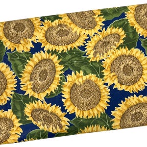 Yellow Sunflower Fabric by Spring Industries, Floral Fabric by the yard, Quilting, Apparel, 100% Cotton