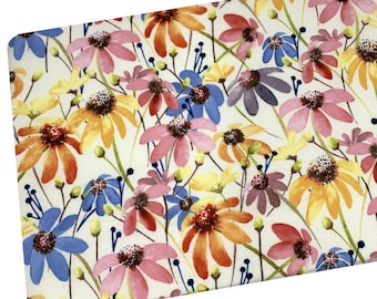 Coneflowers Fabric, Floral Botanical Garden, Fabric by the yard, Quilting Cotton B2-11