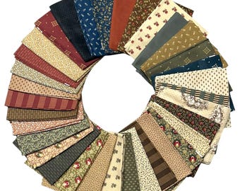 Vintage American Spirit 34 Fat Quarter Bundle, Jeanne Horton for Windham, Quilting Cotton Fabric Precut