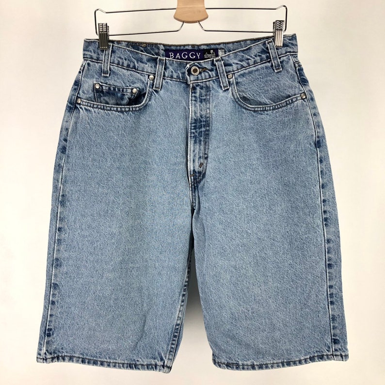 Vintage Levi S Silver Tab 32 Baggy Jeans Shorts Denim Etsy