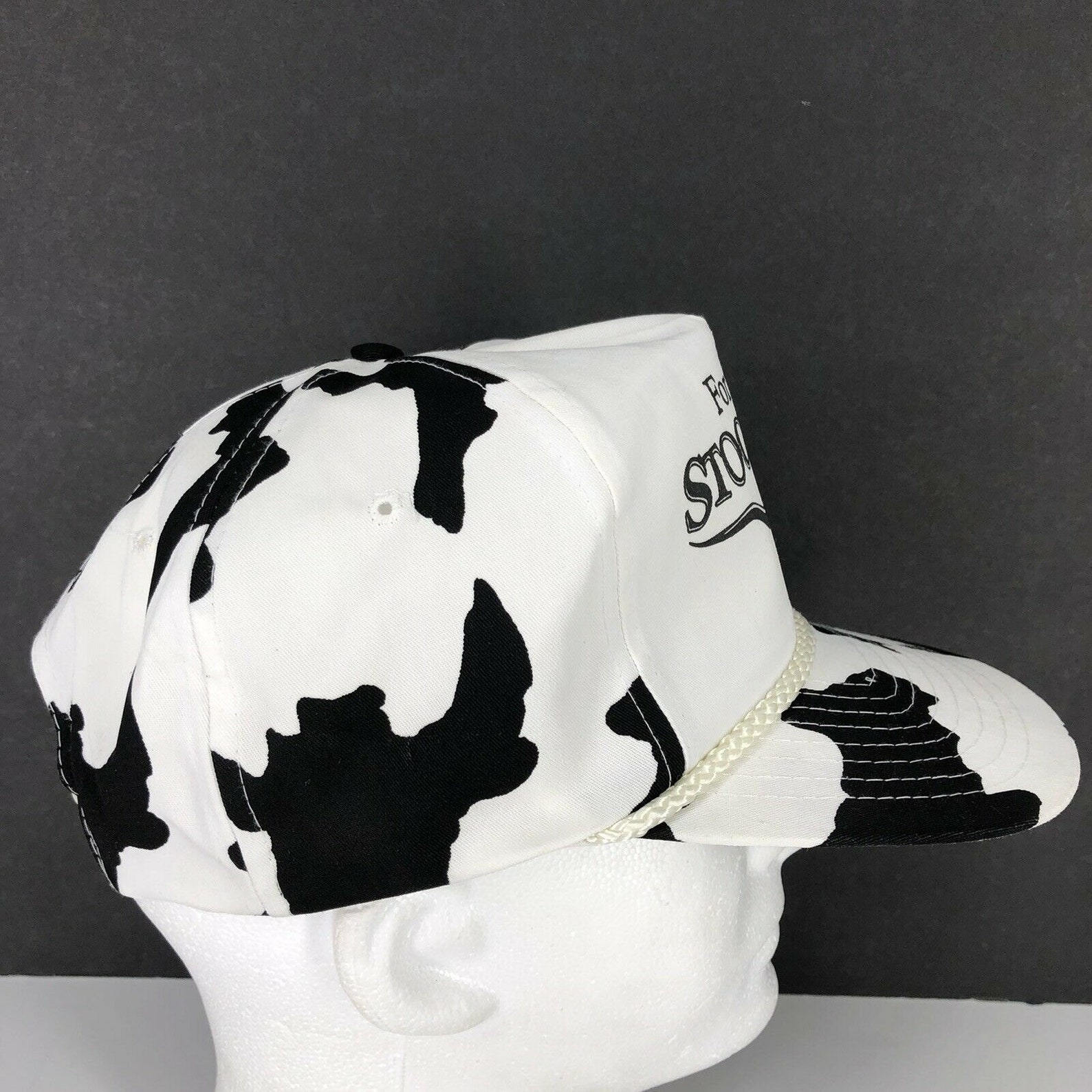 Vintage Fort Worth Stockyards Mens Snapback Cap Hat Cow Print Etsy