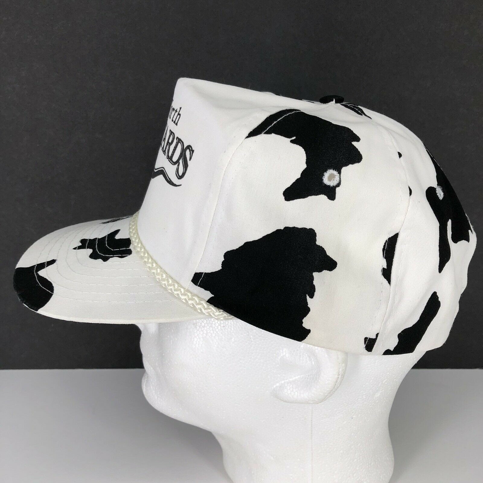 Vintage Fort Worth Stockyards Mens Snapback Cap Hat Cow Print Etsy