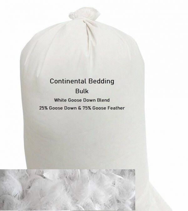 Goose Down Feather Stuffing & Fill, 75/25 Blend White, Pillow