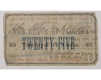 1863 Florida Currency – Tallahassee - 6429