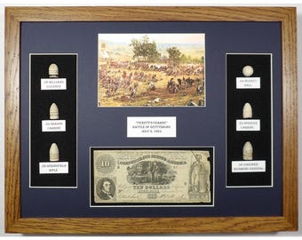 Gettysburg – 1861 Confederate Currency – Pickett’s Charge - Civil War Bullets - 5488
