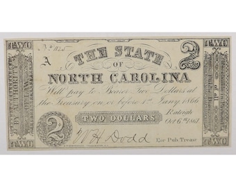 1861 North Carolina Currency – 6443