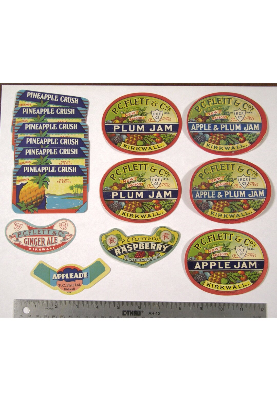 Preserve/soda Labels 192040s P.C. Flett & Cos. Etsy