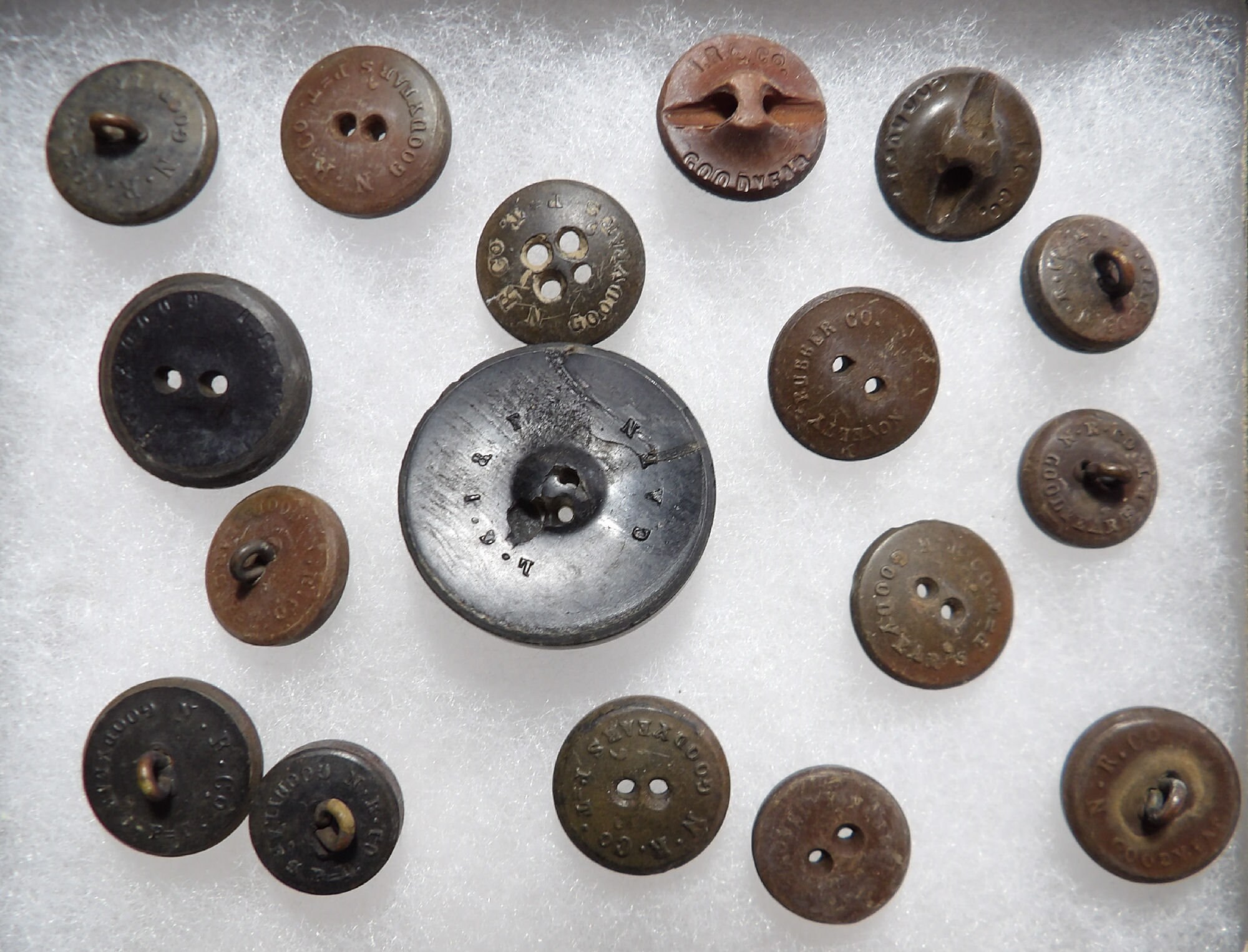 Goodyear and Other Manufacturers - Hard Rubber Buttons – 1850’s-1860’s ...