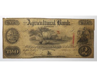 1855 Tennessee Currency – Brownsville – “Agricultural Bank”– 6721