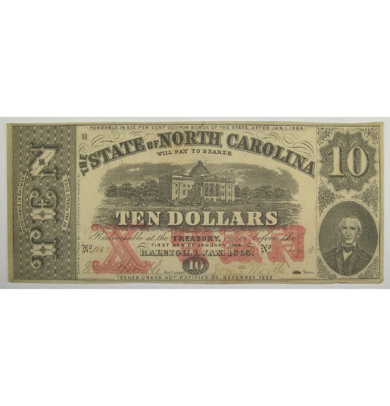 1863 North Carolina Currency Etsy