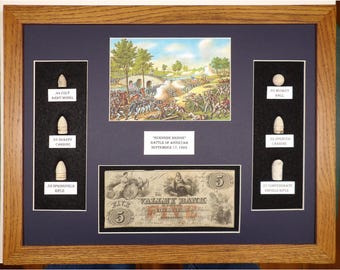 Battle of Antietam – 1855 Maryland Currency – Burnside Bridge – Civil War Bullets – 5847