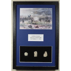 Battle of Antietam – Dunker Church – Original Civil War Artifacts - Civil War Memorabilia - Civil War Bullets - Prang Lithograph