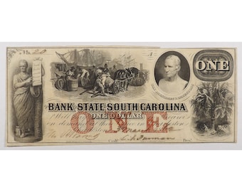 1862 South Carolina Currency - Charleston - 6465