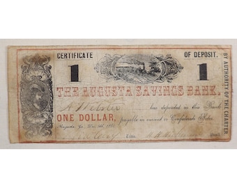 1861 “Augusta Savings Bank” – Augusta, Georgia - 6348