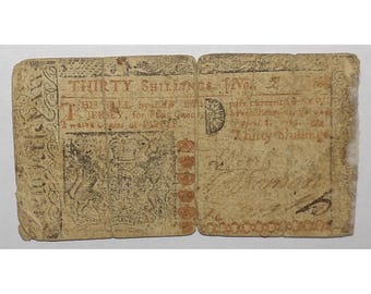 1762 New Jersey – Thirty Shillings – 6554