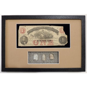 1861 Virginia Currency - Wilderness Battlefield- Civil War Relics - Civil War Bullets - Civil War Memorabilia - Civil War Currency